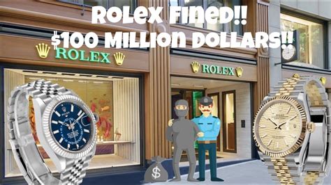 rolex fined 100 million dollars|Rolex fined in france.